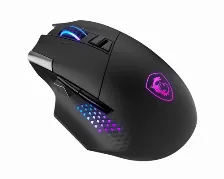 Mouse Msi Versa Pro Wireless óptico, 15 Botones, 26000 Dpi, Rf Wireless + Bluetooth + Usb Type-c, Negro